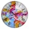 Designart Blue And Yellow Color Spatters IV Wall Clock